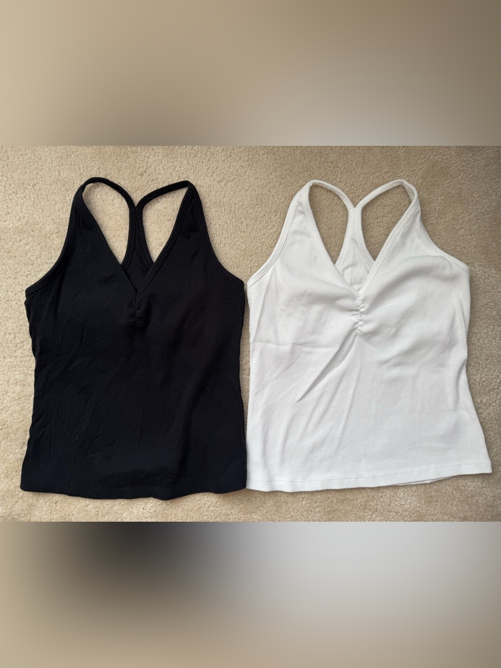 Old Navy Ribbed Halter Tank Top Duo - Black & White
